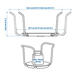 Measurement Illustration - UPPDATERA plate holder 