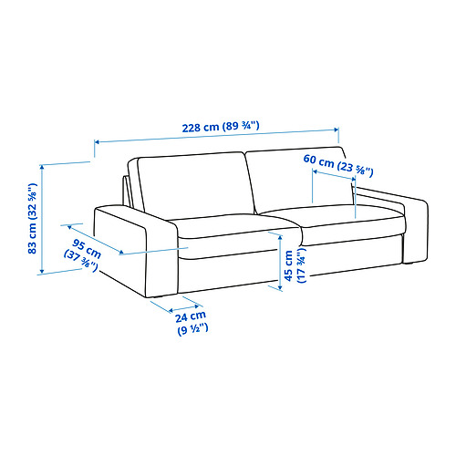 KIVIK, 3 seat sofa. 7 of 7 open dialog