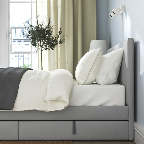 GLADSTAD, cama Queen tapizado. 4 de 11 abrir diálogo