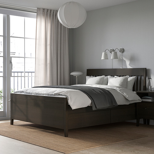 IDANÄS, cama Queen con almacenaje. 4 de 11 abrir diálogo