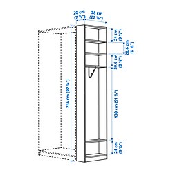 Ilustración de medidas - PAX módulo terminal adicional
