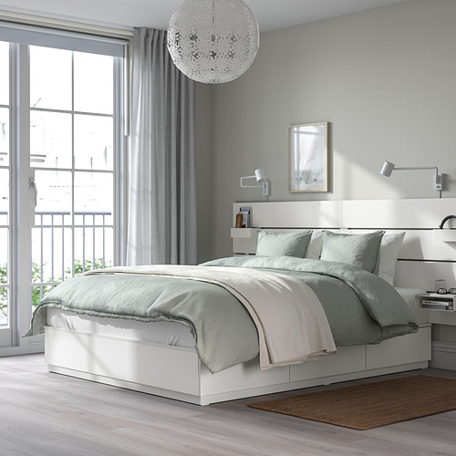 NORDLI, cama King con colchón y cabecera. 4 de 15 abrir diálogo