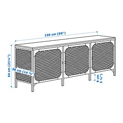 Ilustración de medidas - FJÄLLBO combinación de almacenaje para TV
