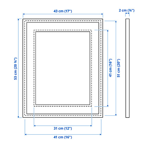 Measurement Illustration - KNOPPÄNG frame