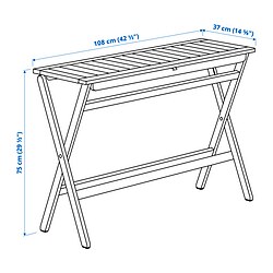 Ilustración de medidas - NÄMMARÖ mesa plegable