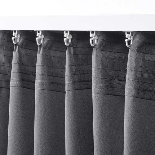 HÄGGVECKMAL, room darkening curtains, 1 pair. 4 of 6 open dialog