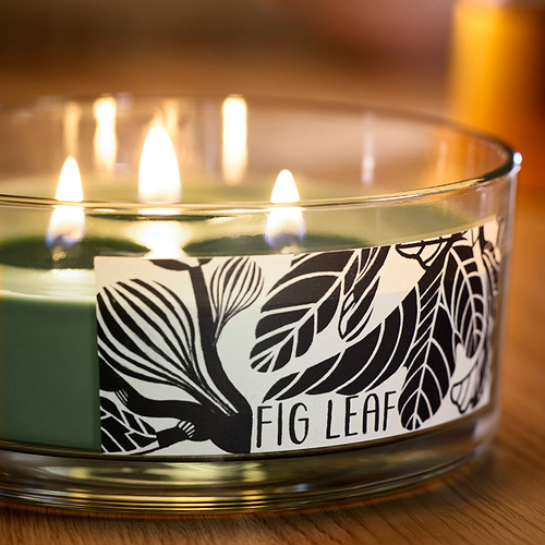 LOTSFÅGEL, scented cndl in glass w lid/3 wicks. 6 of 8 open dialog