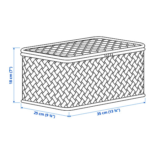Measurement Illustration - VIELÅNGEN box with lid