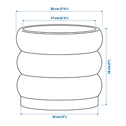 Measurement Illustration - HASSELBUKETT plant pot