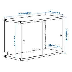 Measurement Illustration - LÅDMAKARE cabinet with sliding doors