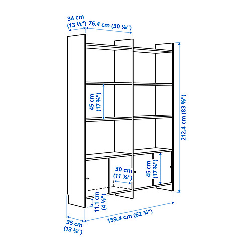 LÅDMAKARE, storage cabinet with sliding doors and with 6 shelves. 6 of 6 open dialog
