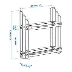 Ilustración de medidas - APOTEKARE estante de pared