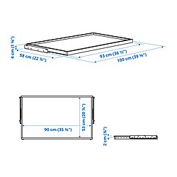 Measurement Illustration - KOMPLEMENT pull-out tray