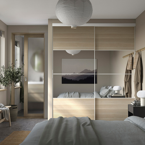 SKYTTA / BOAXEL, reach-in wardrobe with sliding door. 3 of 6 open dialog