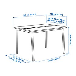 Measurement Illustration - MITTZON conference table