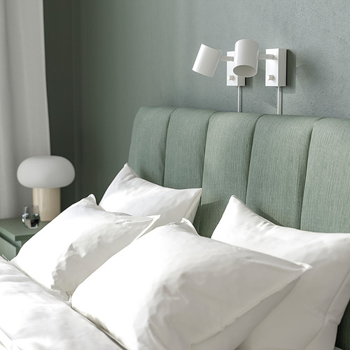 TÄLLÅSEN, upholstered Full bed with mattress. 7 of 16 open dialog
