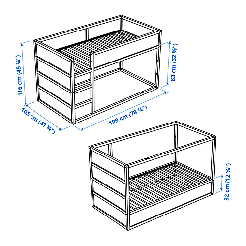 KURA, cama twin reversible. 7 de 7 abrir diálogo