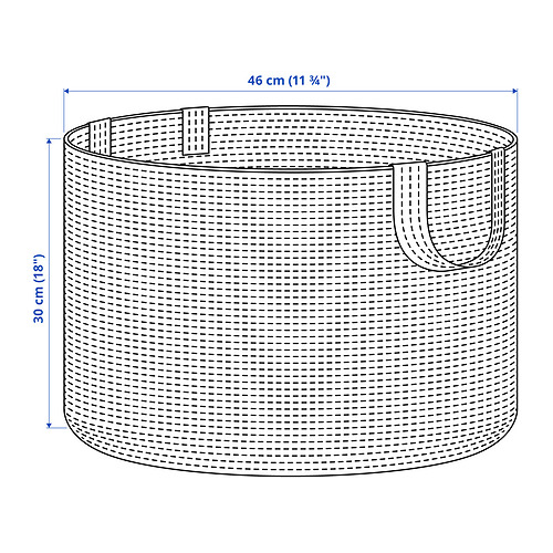 Measurement Illustration - KÄLKEN basket