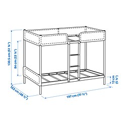 Measurement Illustration - TUFFING bunk bed frame