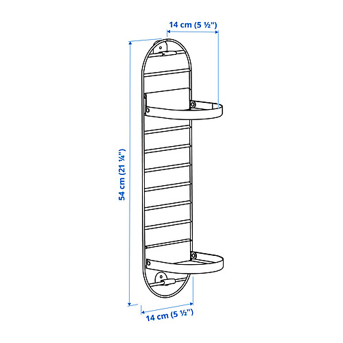 Measurement Illustration - SKUGGRÖNA wall-mounted plant stand
