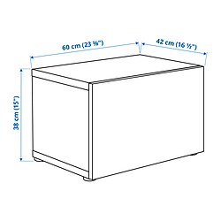 Measurement Illustration - BESTÅ wall-mounted cabinet with door