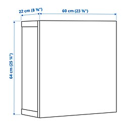 Measurement Illustration - BESTÅ Wall mounted cabinet with door