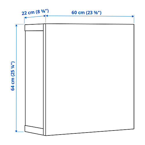 Measurement Illustration - BESTÅ Wall mounted cabinet with door