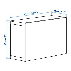Measurement Illustration - BESTÅ floor cabinet with door