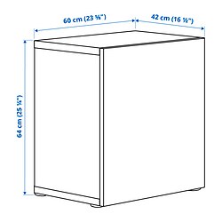 Measurement Illustration - BESTÅ cabinet with door