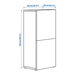 Ilustración de medidas - BESTÅ Estantería piso con puertas