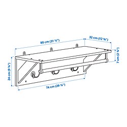 Measurement Illustration - KALLSÖ hat rack