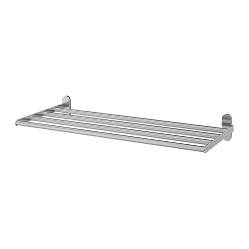 Estantería de pared de acero inoxidable BROGUND, de diseño elegante y minimalista, ideal para el almacenamiento en el baño.