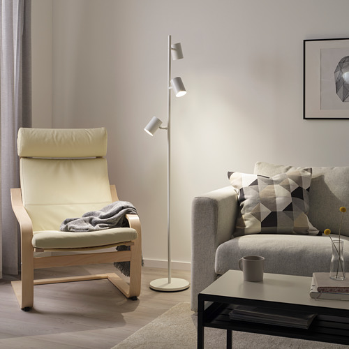 NYMÅNE, floor lamp with 3-spotlights. 2 of 4 open dialog
