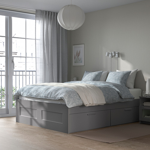 BRIMNES, bed frame with storage. 2 of 8 open dialog