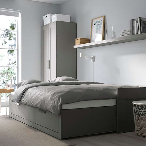 BRIMNES, day-bed with 2 drawers and 2 mattresses Twin. 3 of 7 open dialog
