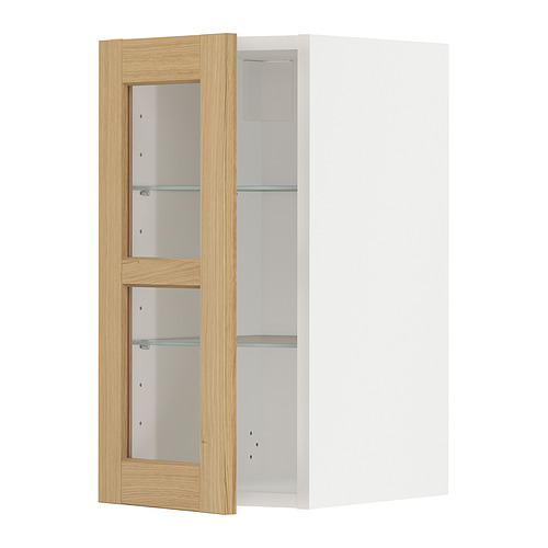 METOD, wall cabinet with shelves and glass door. 1 of 3 open dialog
