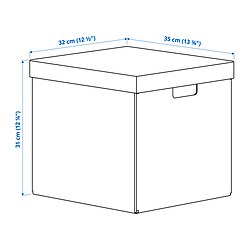 Ilustración de medidas - FJÄDERHARV caja de almacenaje+tapa