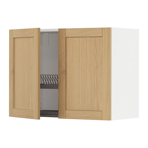 METOD, wall cabinet with dish drainer and 2 doors. 1 of 3 open dialog