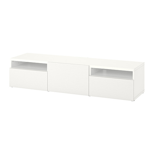 BESTÅ, TV unit with drawer runner, soft-closing. 1 of 8 open dialog