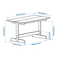 Measurement Illustration - NACKANÄS dining table 