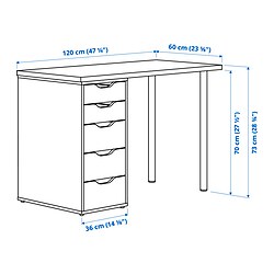 Measurement Illustration - LAGKAPTEN/ALEX desk