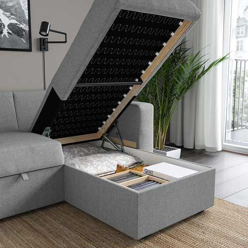 BÅRSLÖV, 3 seat sofa bed with chaiselongue. 6 of 10 open dialog