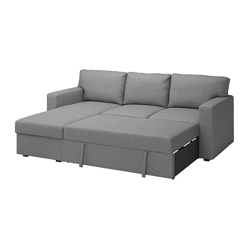 BÅRSLÖV, 3 seat sofa bed with chaiselongue. 2 of 10 open dialog