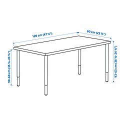 Measurement Illustration - LAGKAPTEN/OLOV desk