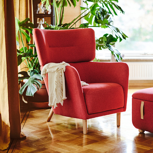 OSKARSHAMN, sillón de orejas con reposapiés. 4 de 10 abrir diálogo