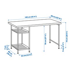 Measurement Illustration - LAGKAPTEN/SPÄND desk