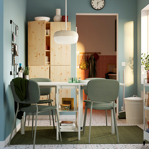 VIHALS, drop leaf dining table and 4 chairs. 3 of 9 open dialog