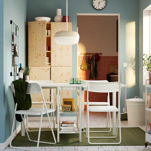 VIHALS, drop leaf dining table and 4 foldable chairs. 3 of 8 open dialog