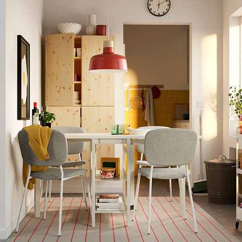 VIHALS, drop leaf dining table and 4 chairs. 3 of 9 open dialog