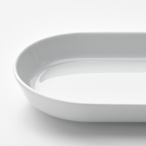 Plato glaseado blanco.